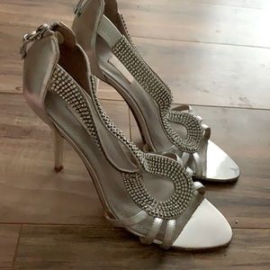 Silver Glint Stiletto Heels